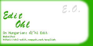 edit ohl business card